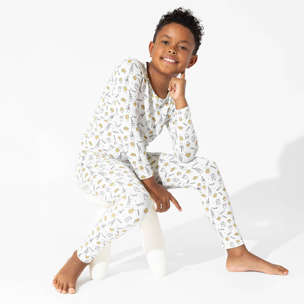 Bellabu Bear - Milk and Cookies Bamboo Kids Pajamas