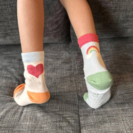 Q for Quinn - Mixed Patterns Kids Socks (3-pack) - 98% Organic Cotton