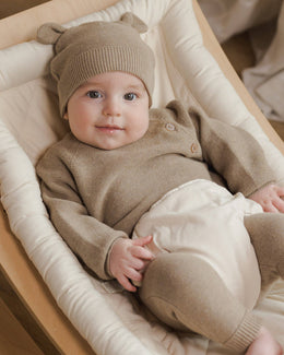 Quincy Mae - Bailey Knit Sweater - Heathered Mocha