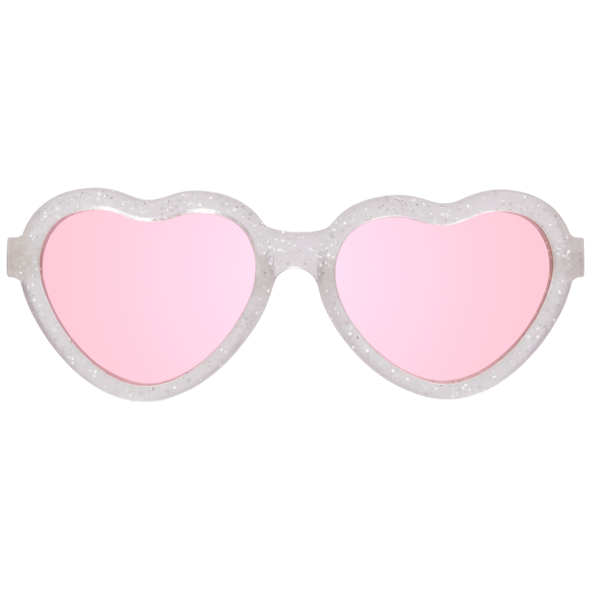 Babiators - Silver Shimmer Hearts with Pink Mirrored Lens