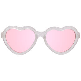 Babiators - Silver Shimmer Hearts with Pink Mirrored Lens