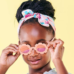 Babiators -  Flower Polarized Rose Gold Mirrored Lenses - Peachy Keen