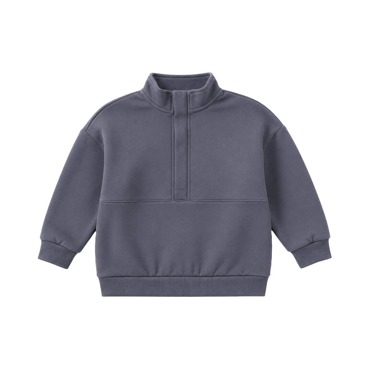 Colored Organics - Jae Fleece Blocked Half Zip Pullover - Steel
