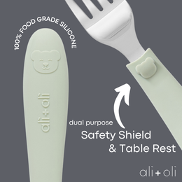 Ali+Oli - Ali+Oli (6pc) Toddler Utensils Set - Stainless Steel (Bears)