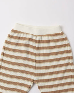 Quincy Mae - Waffle Slouch Set Spice Stripe