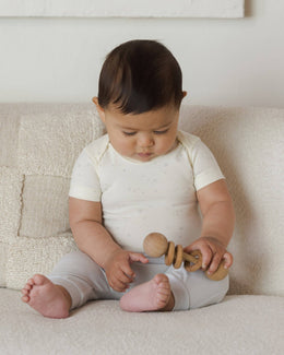 Quincy Mae - Cotton Baby Pant Fog