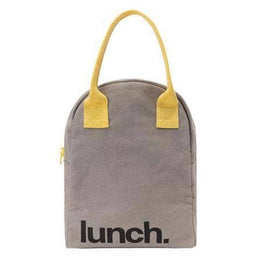 Fluf - Zipper Lunch - ‘Lunch’ Grey / Yellow