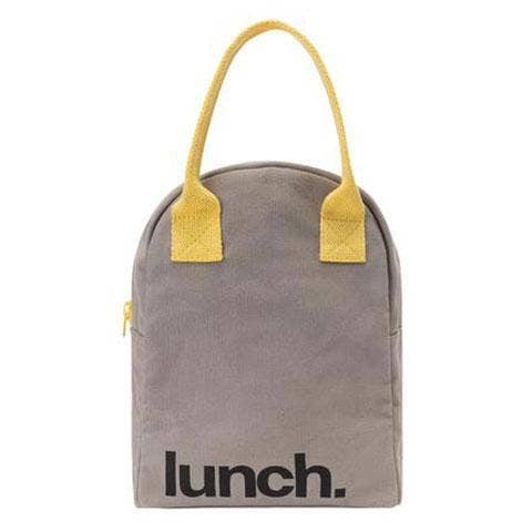 Fluf - Zipper Lunch - ‘Lunch’ Grey / Yellow