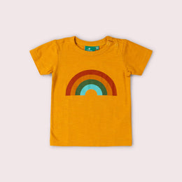 Little Green Radicals - Short Sleeve Popper T Shirt - Golden Rainbow