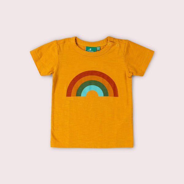 Little Green Radicals - Short Sleeve Popper T Shirt - Golden Rainbow