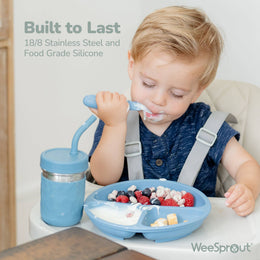 WeeSprout - Stainless Steel Toddler Fork & Spoon Set – 2 Piece