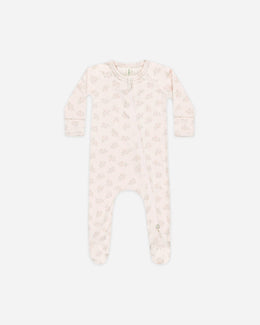 Quincy Mae - Modal Zip Footie Pink Blossom
