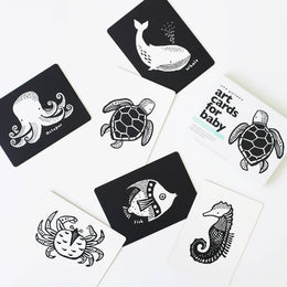 Wee Gallery - Art Cards for Baby - Ocean Animals - Infant Flash Cards
