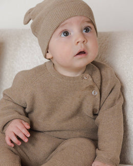 Quincy Mae - Bailey Knit Sweater - Heathered Mocha
