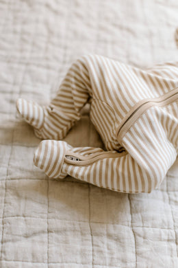 Colored Organics - Peyton Zipper Sleeper - Stripe Collection