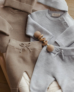 Quincy Mae - Knit Pant Heathered Mocha