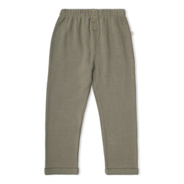 Makemake Organics - Organic Tee & Foldover Pants Set - Olive Stripes