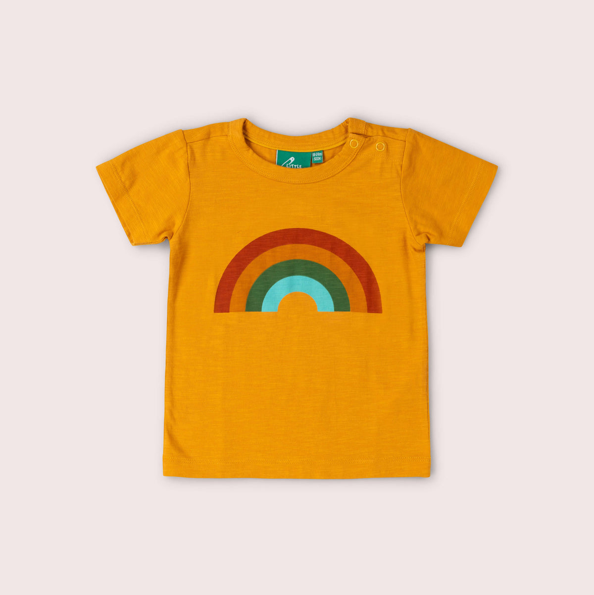 Little Green Radicals - Short Sleeve Popper T Shirt - Golden Rainbow