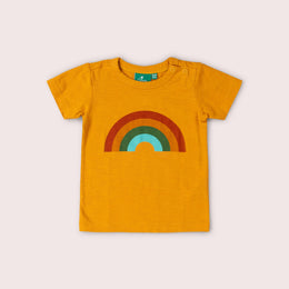 Little Green Radicals - Short Sleeve Popper T Shirt - Golden Rainbow