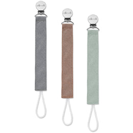 Ali+Oli - Ali+Oli Linen Pacifier Clips (set of 3)