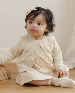 Quincy Mae - Melange Socks Oatmeal, Rose