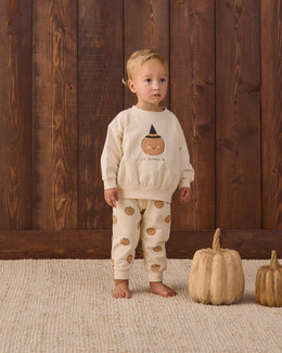 Quincy Mae - Relaxed Fleece Sweatpant Pumpkins