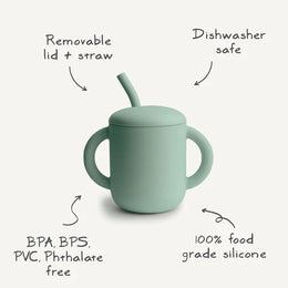 Mushie - Silicone Training Cup + Straw