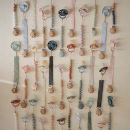 Mushie - Linen Pacifier Clip 2-Pack