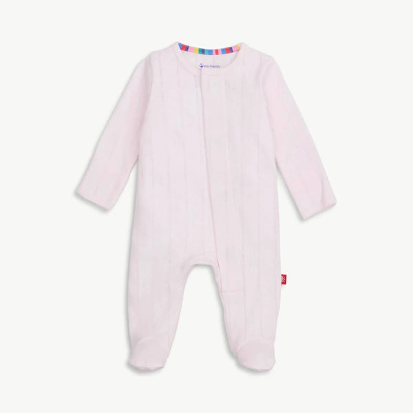 Magnetic Me -  Pointelle Footie - Pink