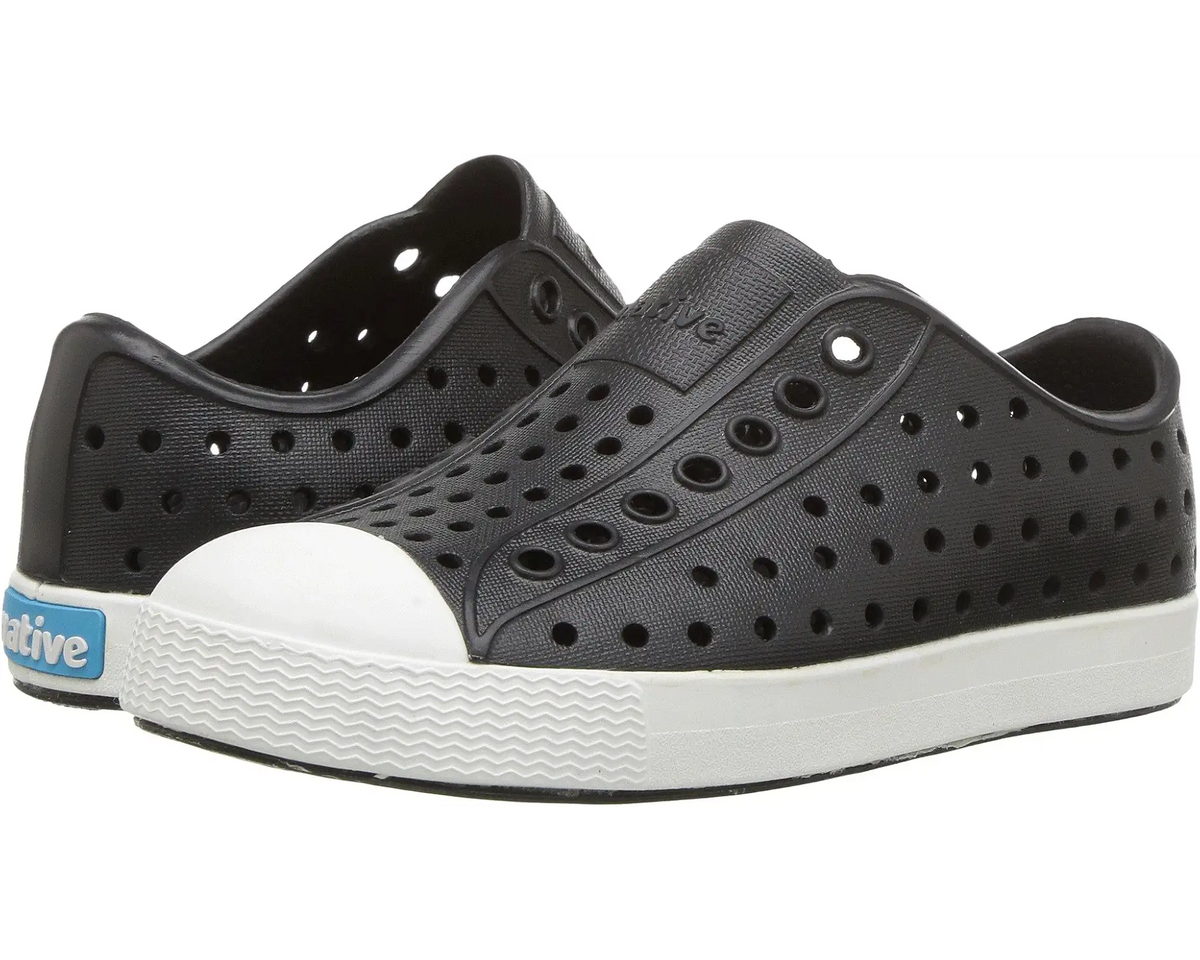 Native Shoes - Jefferson Kids - JIFFY BLACK/ SHELL WHITE