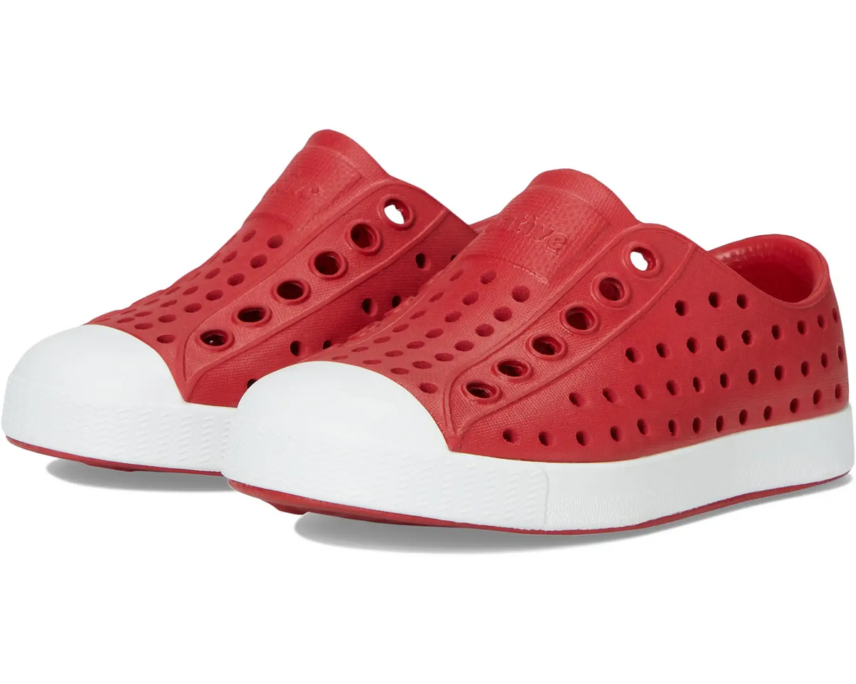 Native Shoes - Jefferson Kids - RUBY RED/ SHELL WHITE